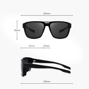 Lunettes de soleil polarisées carrées UV400 pour hommes et femmes, avec logo personnalisé, pour la conduite nocturne et les sports de plein air, collection 2026 - Product Image 6