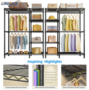 Heavy-Duty 5-Layer Chrome Plated Stainless Steel <strong>Drying</strong> <strong>Rack</strong> Standing Type with Reinforced Frame for Laundry or Outdoor Use - Product Image 3