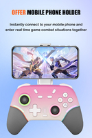 Control Inalámbrico Switch Pro BT para Nintendo Switch 2, Gamepad con LED, Joystick de 800 mAh para Teléfono Android
