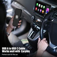 Pour iPhone voiture Carplay câble 3 pieds 6 pieds charge rapide USB-A à USB-C cordon de jeu de voiture pour Apple iPhone 16 Pro Max/16/15 Pro/15 Plus/15