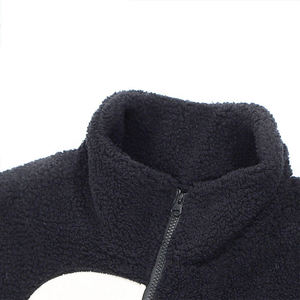 Vêtements d'extérieur d'hiver à fermeture éclair sur mesure Vêtements d'extérieur avec logo personnalisé pour hommes Veste <span class=keywords><strong>polaire</strong></span> Sherpa chaude en <span class=keywords><strong>polaire</strong></span> - Product Image 5