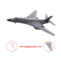 Funbuild Military WW2 Heavy Bomber Rockwell B-1 Lancer MOC-163732 Strategic Bomber Fighter Jet MOC Building Blocks Set 8375 Pcs