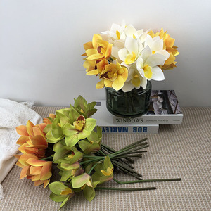 Orchidées Phalaenopsis artificielles Huilan pour la décoration moderne de la maison, plante décorative, ornement de jardin, fleurs artificielles, fausse herbe, verdure - Product Image 3
