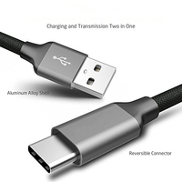 Câble de charge rapide USB 2.0 A mâle vers Type C mâle avec gaine en nylon tressé, puce E-mark, PD 100W