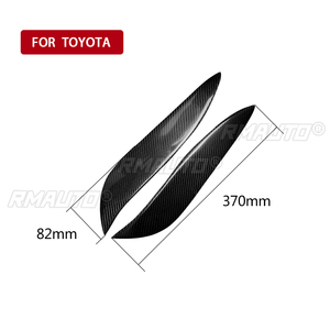 1 par de cubiertas de fibra de carbono real para faros delanteros de coche, para Toyota Supra 1993 1994 1995 1996 1997 1998, accesorios para coche - Product Image 4