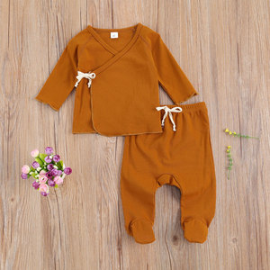 Completo da monaco Unisex in cotone biologico Layette per neonato Set di vestiti per pagliaccetti Set di abbigliamento per neonati appena nati - Product Image 2