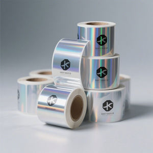 Prodotti farmaceutici Scratch-Off strato autoadesivo goffrato vetro tracciabile argento/oro Tamper personalizzato ologramma adesivo Laser - Product Image 2