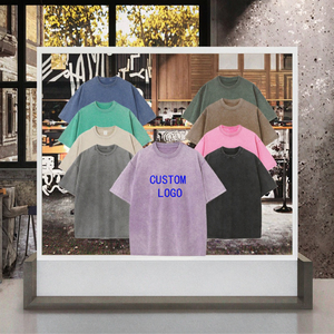 T-shirt vintage personnalisé pour hommes, délavé à l'acide, en coton noir oversize avec impression de pierres DTG, t-shirt vierge personnalisable - Product Image 3