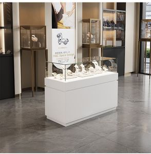 Vitrine de présentation de bijoux en verre avec éclairage LED pour magasin de vente de bijoux - Product Image 3