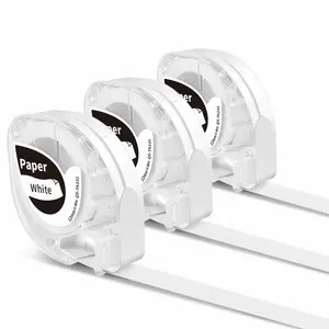 Phomemo P12/ P12PRO Label Printer Sticker 12mm Black on White Paper Thermal Tapes Compatible With DYMO Letratag
