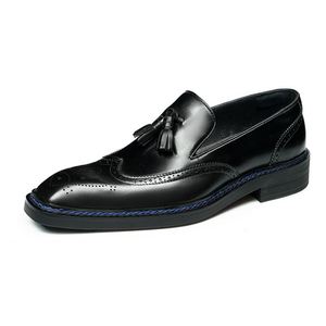 Nouvelles Chaussures Habillées Décontractées en Cuir Véritable pour Hommes, Style Tendance, Complètes avec Chaussures en Cuir à Porter en Ensemble - Product Image 2