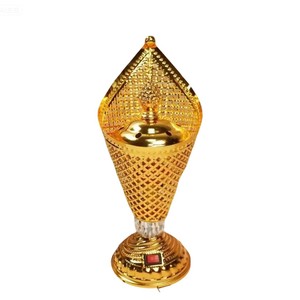Bruciatore di Incenso Elettrico in Metallo Dorato Stile Dubai, Bellissimo Design Arabo per Bakhoor, Spina AU, per Legno di Sandalo - Product Image 6