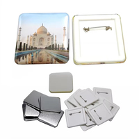Kit de fabrication de badges magnétiques carrés 50x50mm pour réfrigérateur, pièces pour boutons de badges DIY pour l'artisanat et la création de badges de réfrigérateur