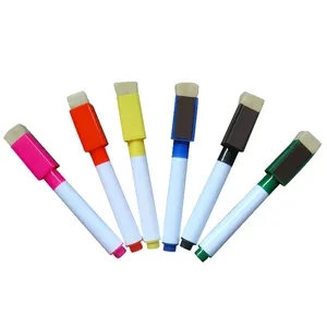 Staubfreier ungiftiger farbiger Whiteboard-Marker mit Radiergummi und Magnet, beliebt bei Kindern, Schule verwenden Trocken lösch marker,CH-5167B