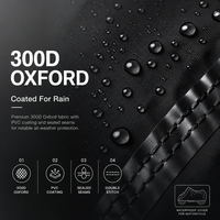 Housse de moto SINOLL 210D Oxford résistante et imperméable, protection extérieure toutes saisons avec trous pour cadenas et boucle coupe-vent