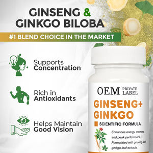 Suplemen Diet Ginseng & <span class=keywords><strong>Ginkgo</strong></span> <span class=keywords><strong>Biloba</strong></span> Grosir untuk Meningkatkan Energi Memori Dukungan Diet Harian - Product Image 4