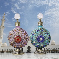 30ml Arabe Dubaï Style Breveté Fleurs Métal Bouteille De Parfum Huile Essentielle Rechargeable Givré Attar Bouteilles Sortie D'usine #30218