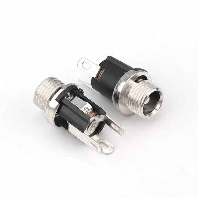 JC-DC025M 5.5X2.1 2.5 Pin DC Outlet Power Connector Panel Direct Plug Audio Female Sock Screw Terminal DC Sockets
