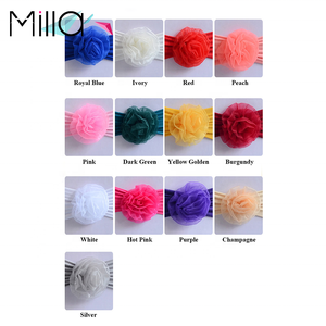 Cinta elástica 3d para silla, decoración para eventos, flor rosa, LICRA - Product Image 2