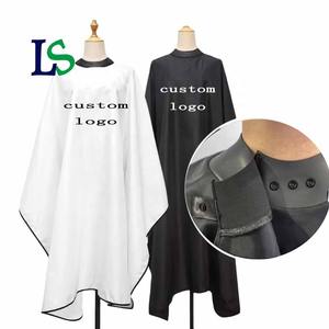 Capa de Peluquería con Logotipo Personalizado, Impermeable, Diseño Personalizado de Fábrica, Capa de Corte de Pelo con Cuello de Goma - Product Image 1