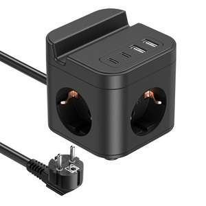 USB Surge Protector Power Strip With 3 Multi Outlets and 2 USB 2C Charging Ports Power Cube <strong>Extension</strong> <strong>Socket</strong> Power <strong>Bar</strong> - Product Image 1
