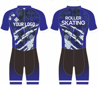 Combinaison de patinage en ligne de haute qualité, unisexe, imprimée par sublimation, respirante, à manches courtes, pour la course de patinage à roulettes