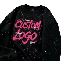 Sweat à capuche personnalisé de haute qualité en molleton 100 % coton, écologique, brodé, avec imprimé strass, doublé, style hip-hop pour femme