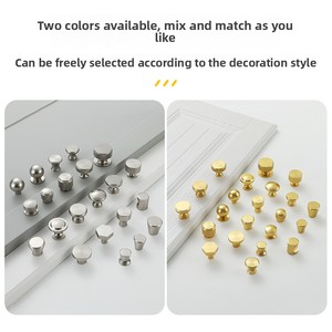 Modern Simple Spherical Bedside Drawer Wardrobe Cabinet Furniture Door <b>Handle</b> Single Hole Space Aluminum Alloy Small <b>Handle</b> - Product Image 2