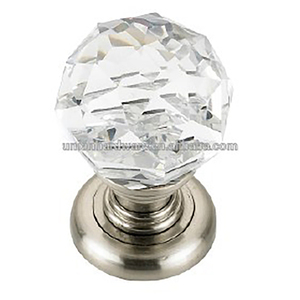 Wholesale 55MM Clear Crystal <strong>Glass</strong> Mortice <strong>Door</strong> <strong>Knobs</strong> for Bathroom Kitchen &amp; Mall Use - Product Image 1