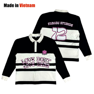 เสื้อฟุตบอลคอปกแขนยาวแบบสั่งทำพิเศษ ผ้าโพลีเอสเตอร์ ระบายอากาศได้ดี ปักโลโก้ เสื้อกีฬาฟุตบอลสำหรับเยาวชน - Product Image 1