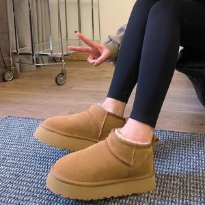 <span class=keywords><strong>Botas</strong></span> <span class=keywords><strong>de</strong></span> Nieve para Mujer con <span class=keywords><strong>Plataforma</strong></span> Alta, Zapatos Casuales Cómodos para Invierno, <span class=keywords><strong>de</strong></span> Lana y Cuero <span class=keywords><strong>de</strong></span> Alta Calidad OEM GG - Product Image 4