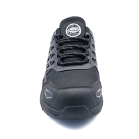 Chaussures de sécurité unisexes MaxiTough noires, légères, respirantes, anti-perforation, pour le travail en extérieur, coupe basse, antidérapantes, avec embout en acier