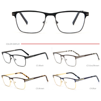 Marco de metal personalizado para gafas de hombre, marco de cristal transparente colgante para pared, pictu, soporte de exhibición para gafas ópticas