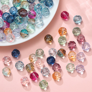Perles de verre cristal dégradées de 10 mm, facettées, rondes, en vrac, pour la création de bijoux - Product Image 2