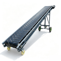 Cinta Transportadora Portátil de Goma Chevron para Carga de Tierra, Transportadora de Grava de 10 y 20 Pies de Largo para Descarga