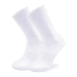 Calcetines deportivos de algodón Soxtown Blank Crew, calcetines de baloncesto para correr de color liso, logotipo personalizado, negro, blanco y gris