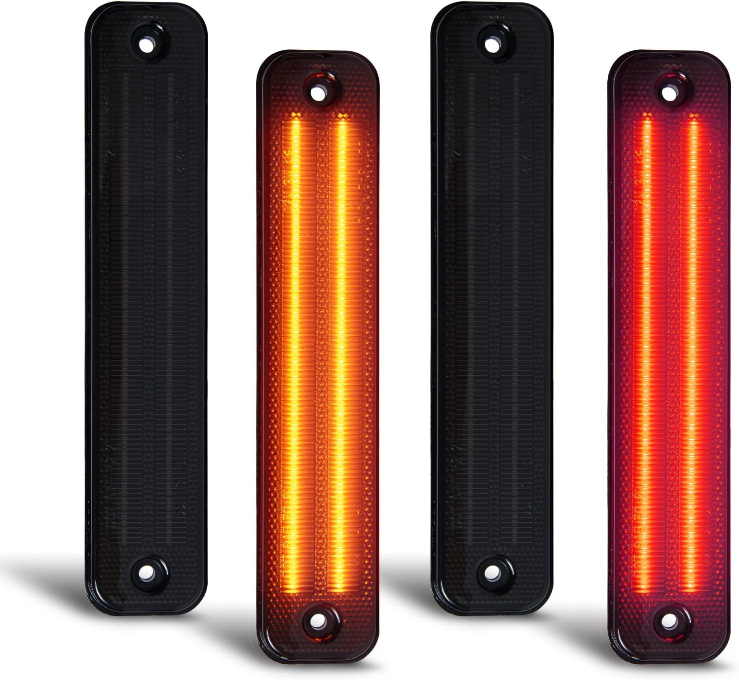 DELANTERO ÁMBAR + TRASERO ROJO