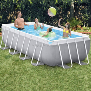 Original <span class=keywords><strong>Intex</strong></span> 26788 4m x <span class=keywords><strong>2m</strong></span> x 1m Piscine rectangulaire à cadre métallique Piscine hors sol en aluminium - Product Image 2