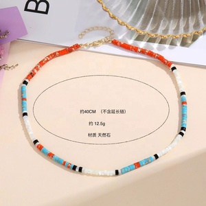 Bohemian Colour Gemstone Beaded Healing Handmade Choker Necklace for Woman Natural Semi-precious Stone Choker Necklace Jewelry - Product Image 6