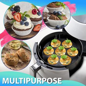 Moule à muffins Liberhaus 7 cavités en silicone antiadhésif pour friteuse à air, four, micro-ondes, compatible lave-vaisselle - Product Image 5