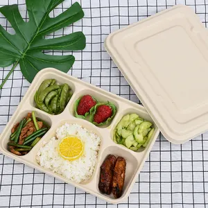 Conteneur Alimentaire en papier Blanc Couvercle Boîte à Lunch En Papier Personnalisé Contenant À Emporter Boîte de Nourriture En Papier