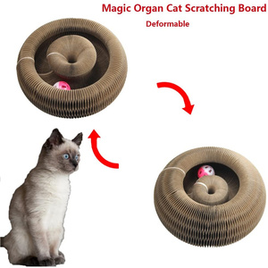 Rompecabezas de nuevo diseño, suministros interactivos para mascotas, órgano mágico, papel corrugado, rascador para gatos, juguetes de cartón - Product Image 5