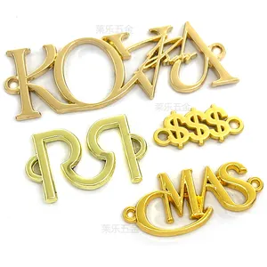 2024 Fabriek Custom Groothandel Metalen Merk Logo Labels Voor Handtassen Accessoires Maken Letternaam Plaat Logo