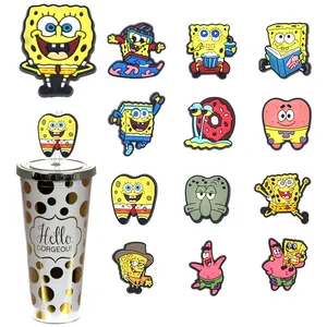 Toptan fabrika fiyat sünger bob patrick squarepants saman topper PVC sünger saman kapağı Patrick yıldız saman topper