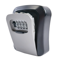 Boîte de sécurité murale extérieure sans clé avec serrure à combinaison numérique à 4 chiffres, coffre-fort pour clés, boîte de rangement pour clés, boîte à clés avec mot de passe