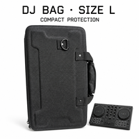 Étui de transport pour équipement DJ taille L avec intérieur rembourré, fermeture éclair robuste et bandoulière pour grandes consoles