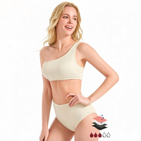 Maillot de bain menstruel OEM personnalisé à une épaule, 4 couches, anti-fuite, pour piscine et plage, vente en gros 2027