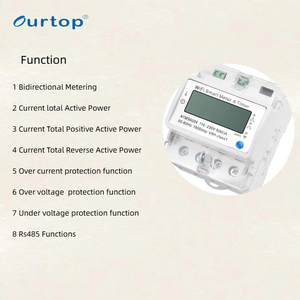 Ourtop Single phase wifi thông minh Meter RS 485 chức năng kỹ thuật số Đồng hồ điện tiết kiệm năng lượng năng lượng mặt trời hệ thống điện giám sát - Product Image 4