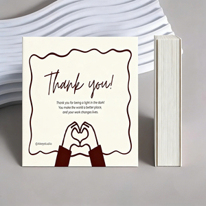 Tarjetas de Felicitación de Papel Artístico Personalizadas con Acabado de Cartón Corrugado para Agradecimiento e Invitaciones - Product Image 5