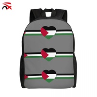 Sac à dos imprimé drapeau palestinien de haute qualité, sac de voyage en polyester durable pour les trajets quotidiens, l'école et les activités de plein air